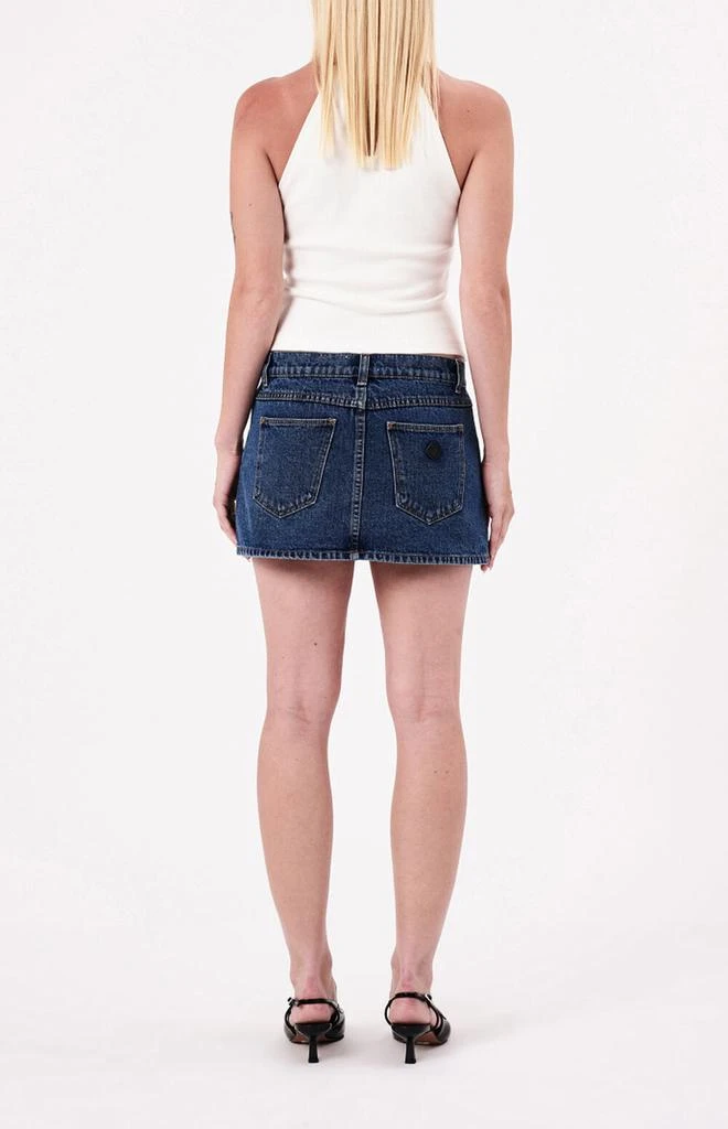 ABRAND Bella 99 Low Rise Denim Mini Skirt 4