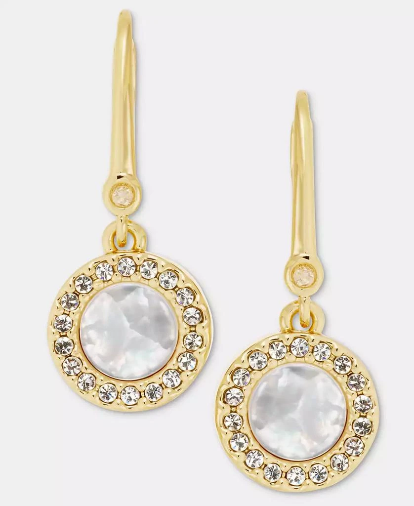 DKNY Mother of Pearl Inlay Statement Drop Earrings