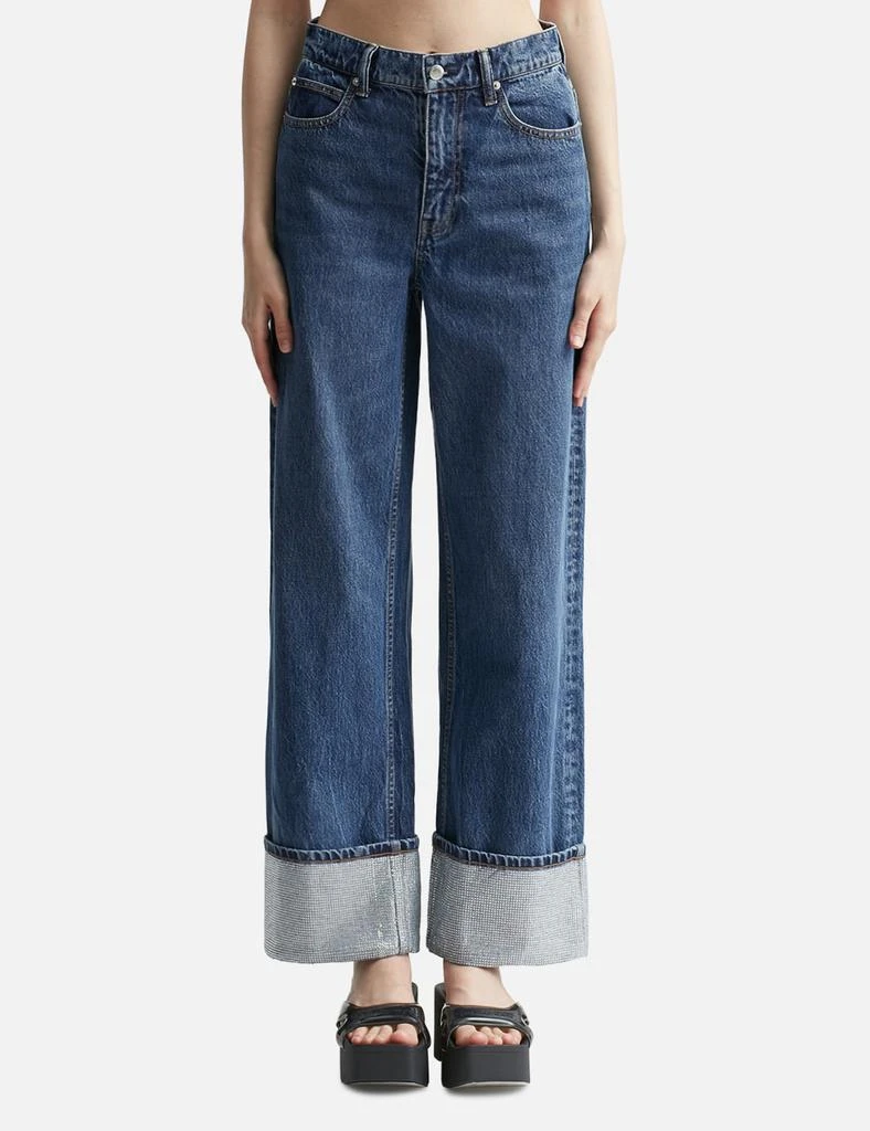 T By Alexander Wang Crystal Cuff Straight Jean 1