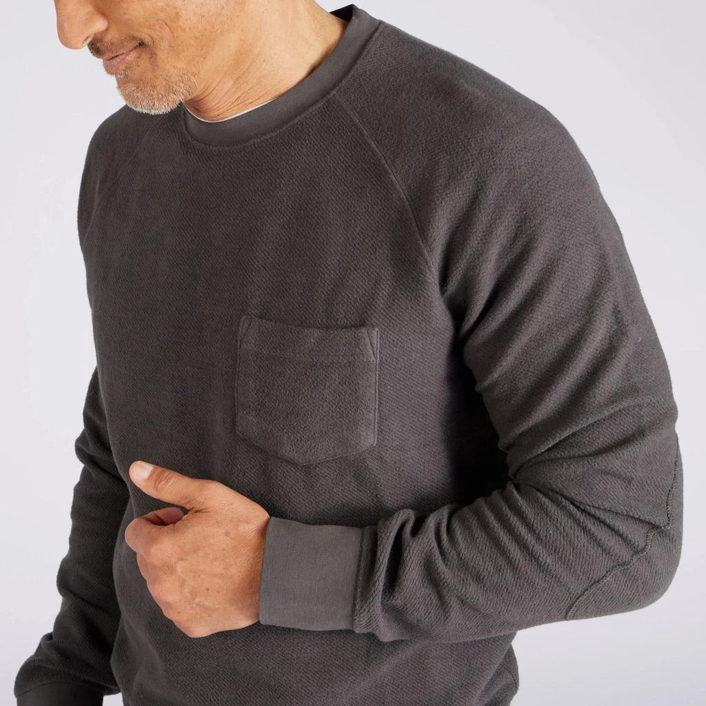 Grayers Dunlop Reverse Fleece Crewneck Tee In Beluga 4