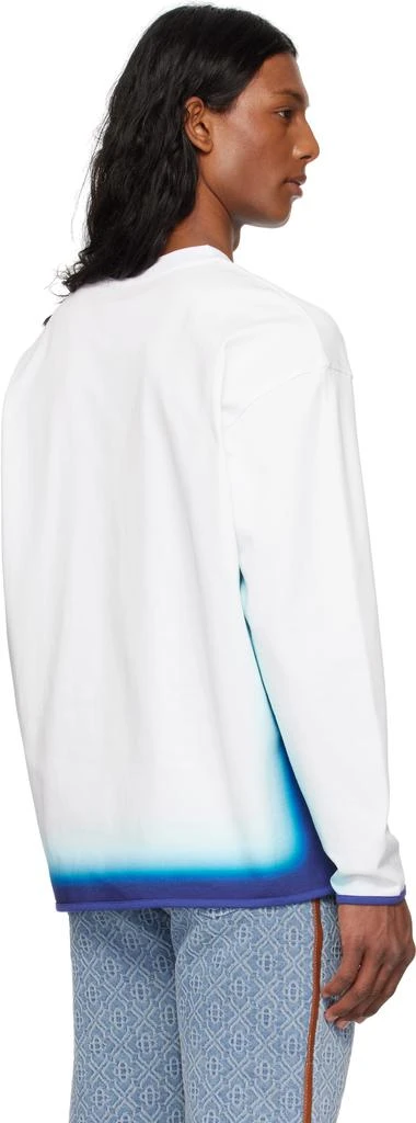 Casablanca White & Blue Fade Long Sleeve T-shirt 3
