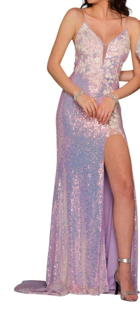 open lace back dress Dave & Johnny 10719 - V-Neck Buttons Back A-Line Prom Dress 14 / Black main image 0