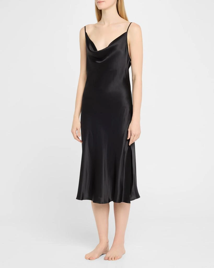 Christine Lingerie Sleeveless Cowl-Neck Silk Nightgown 4