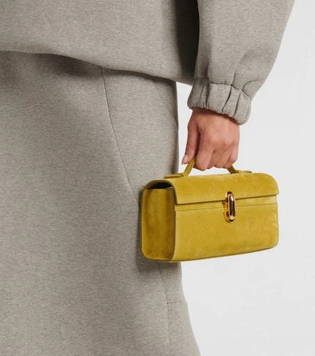 SAVETTE Symmetry Pochette suede tote bag 2