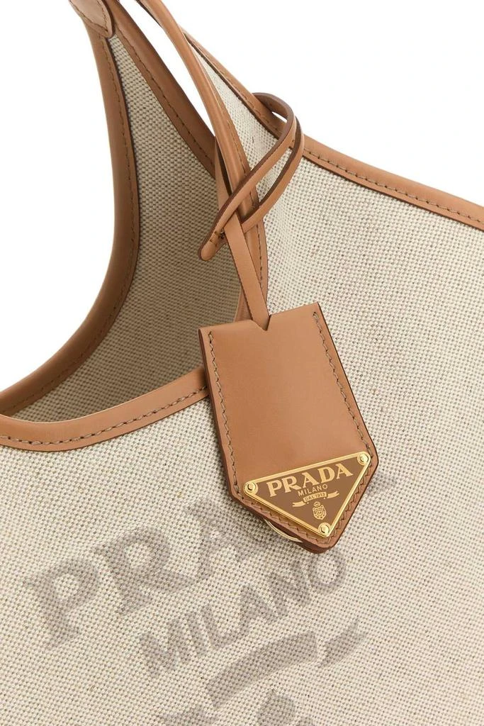 Prada Prada Logo Printed Medium Top Handle Bag 4