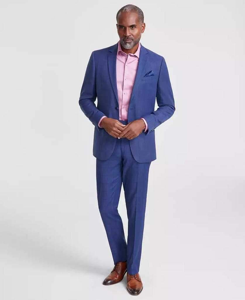 Nick Graham Men's Slim-Fit Windowpane Check Suit