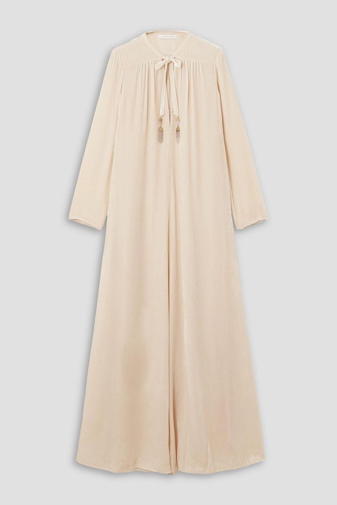 Zimmermann Lyrical bead-embellished velvet maxi dress
