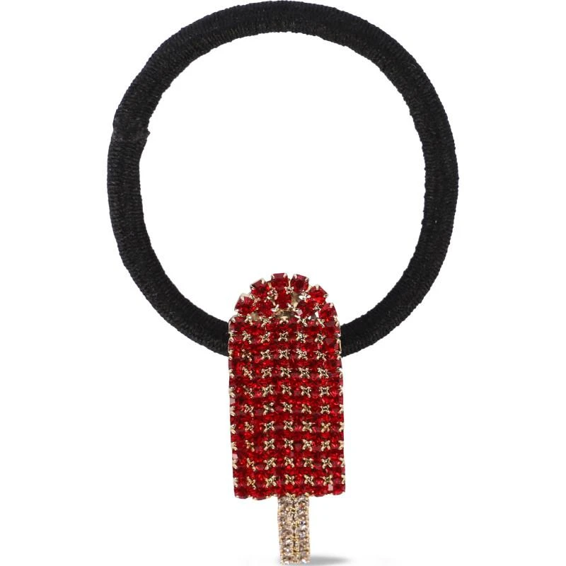 ROSANTICA Gelateria crystals detailing hair scrunchy in red 1