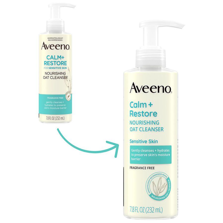 Aveeno Calm + Restore Nourishing Oat Sensitive Skin Cleanser Fragrance-Free