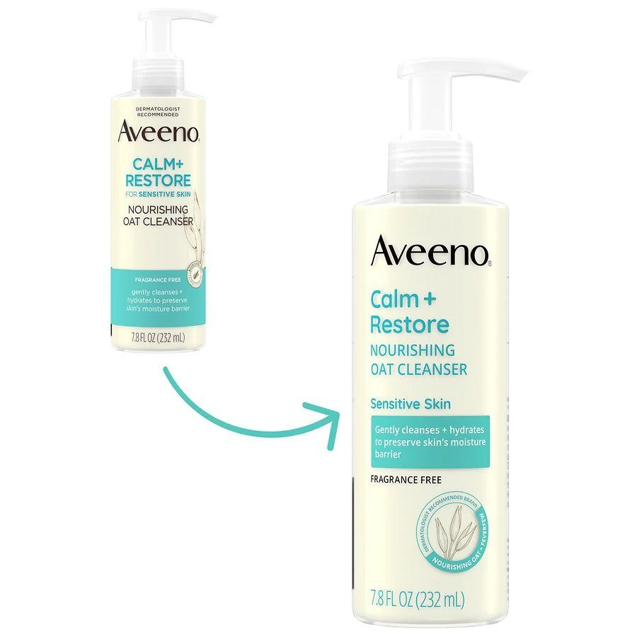 Aveeno Calm + Restore Nourishing Oat Sensitive Skin Cleanser Fragrance-Free 2