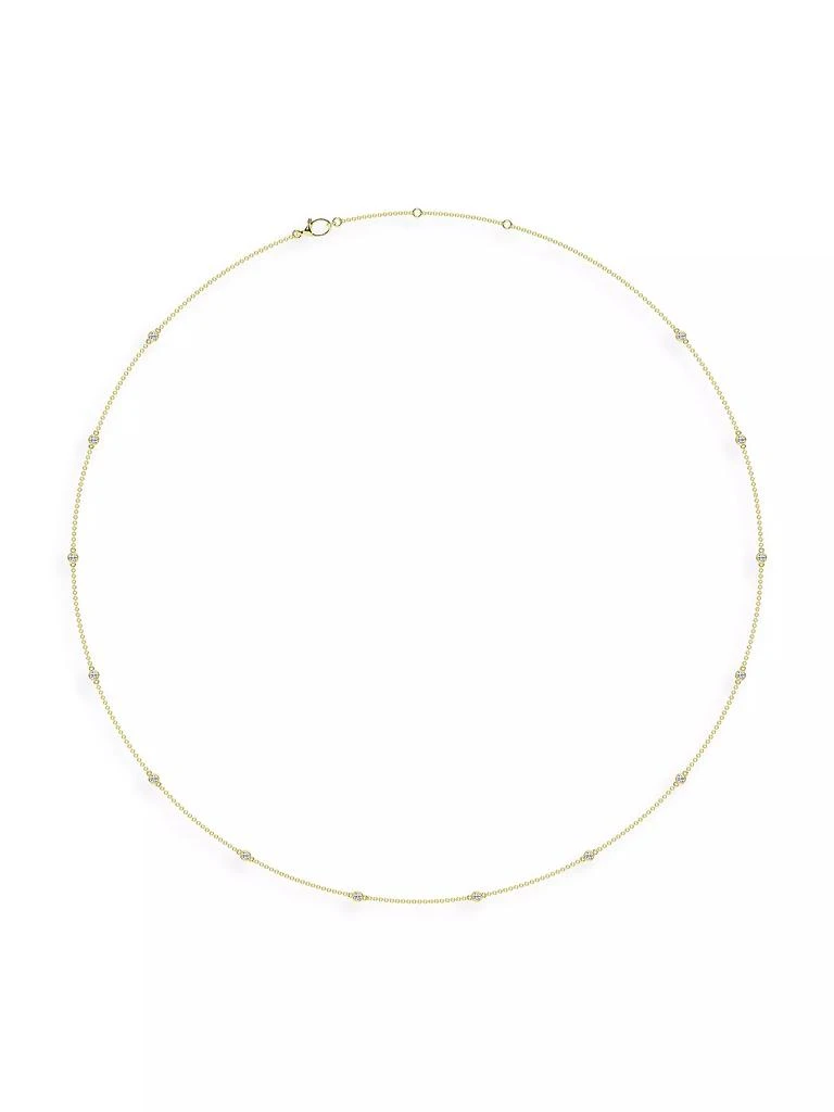 Saks Fifth Avenue Collection 14K Yellow Gold & Lab-Grown 14-Diamond Station Necklace/5.00-20.00 TCW 1