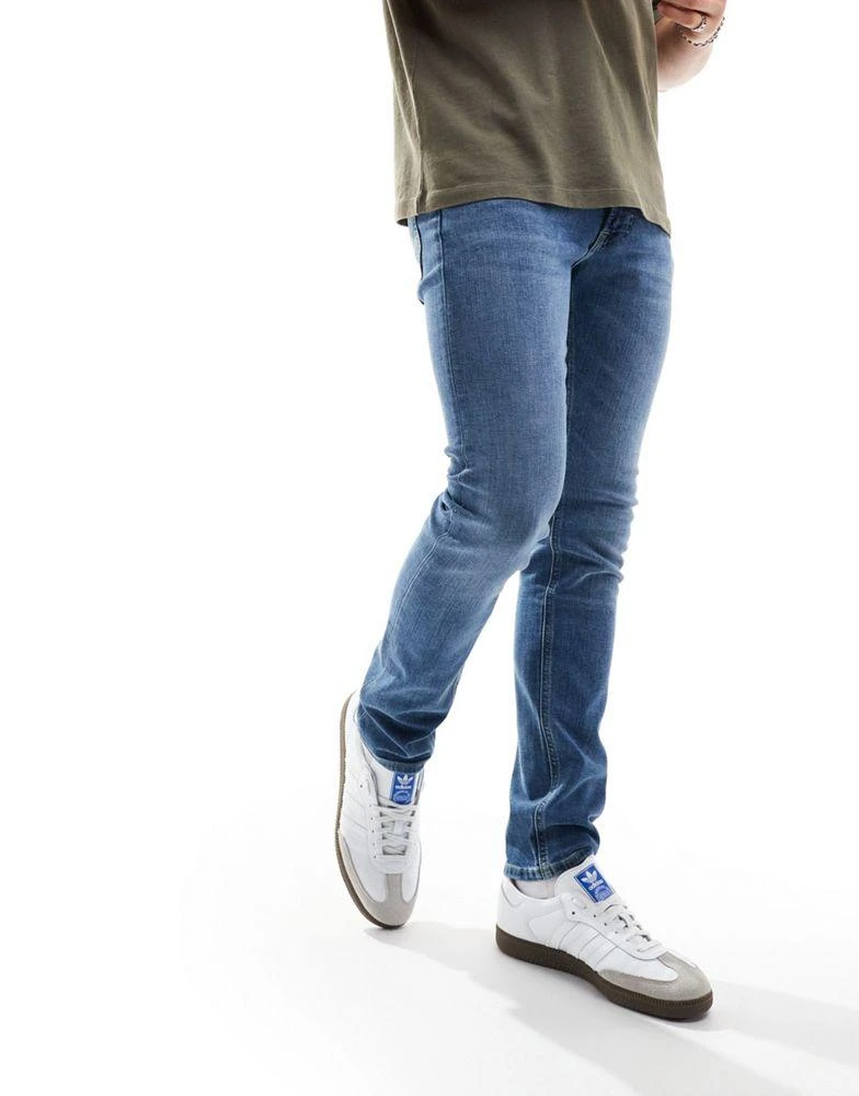 LEE Lee Luke slim tapered fit jeans in highland mid wash 2