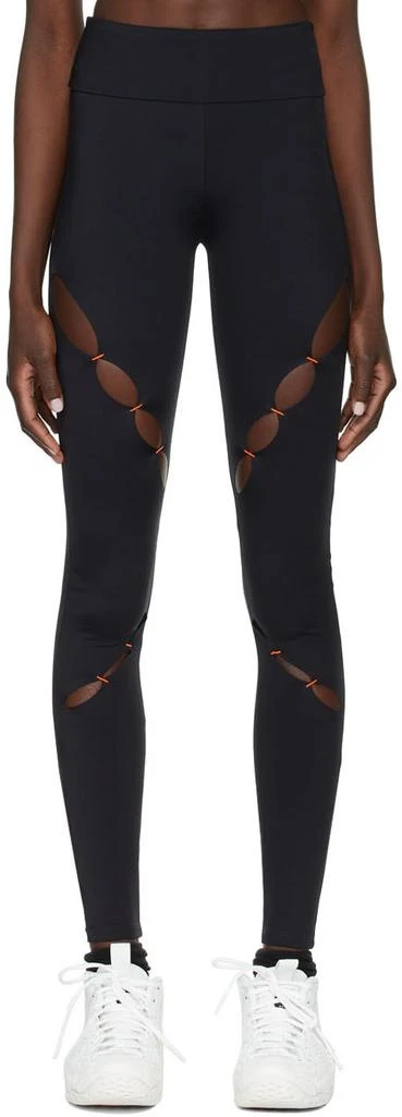 RUI SSENSE Exclusive Black Cut-Out Sport Leggings 1