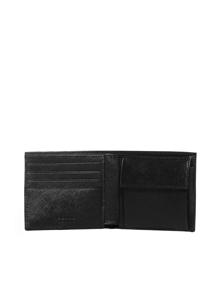 Prada Logo Plaque Bifold Wallet