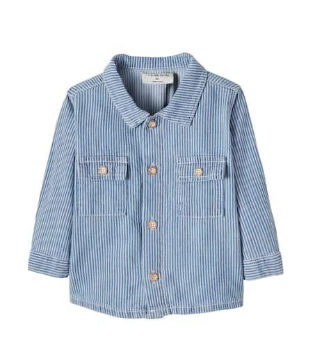 1 + in the Family Baby Arta striped denim shirt