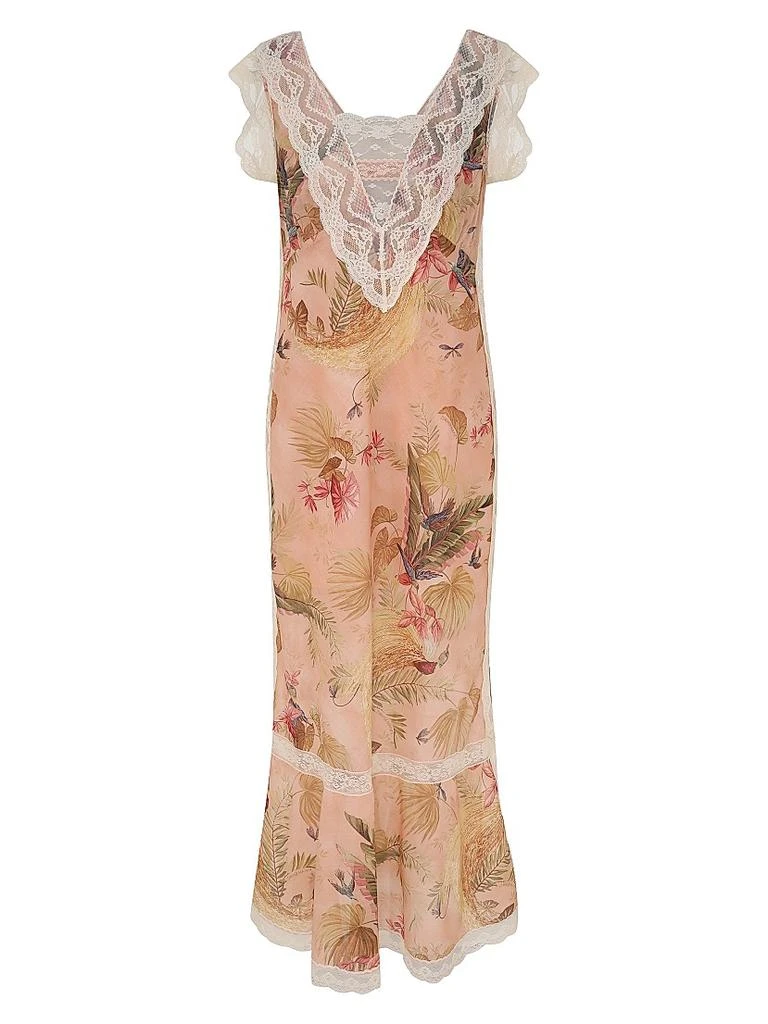 chinese dress ladies Acacia Lace Trim Mini Dress Cream Multi Floral