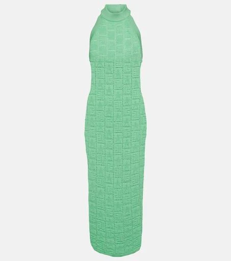 Balmain Monogram openwork midi dress 1