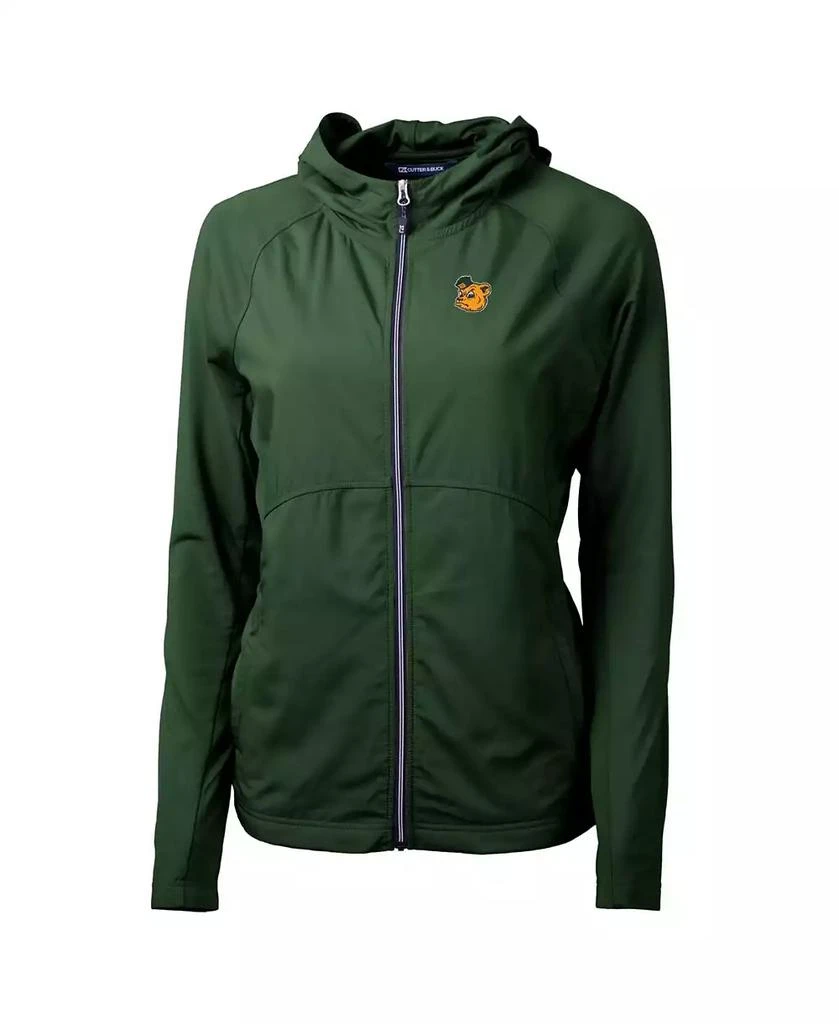 Cutter & Buck Women's Green Baylor Bears Adapt Eco Knit Hybrid Full-Zip Hoodie 2