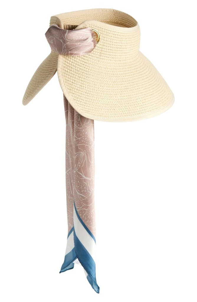 Nordstrom Scarf Straw Visor 2