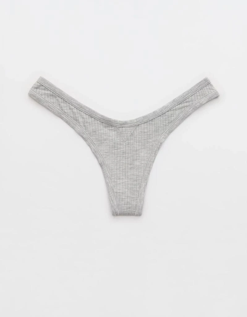 Aerie Superchill Modal Rib Thong Underwear 1