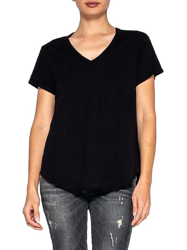 Wilt Short Sleeve V-Neck Raw Hem T-Shirt 3