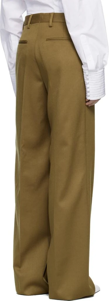 Dries Van Noten Beige Tailored Wool Trousers 3