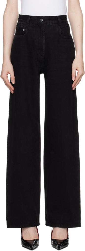 Beaufille Black Elipse Wide Leg Jeans