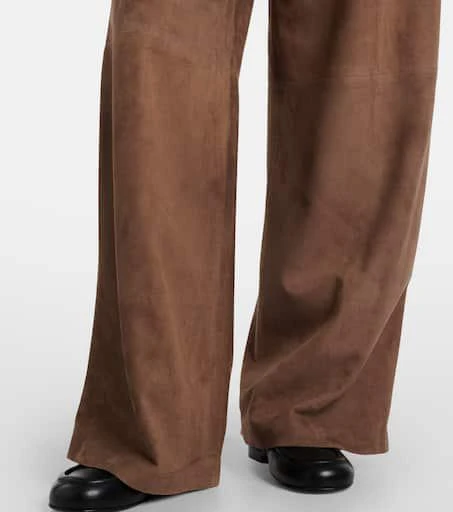 Max Mara Brando high-rise suede wide-leg pants 5
