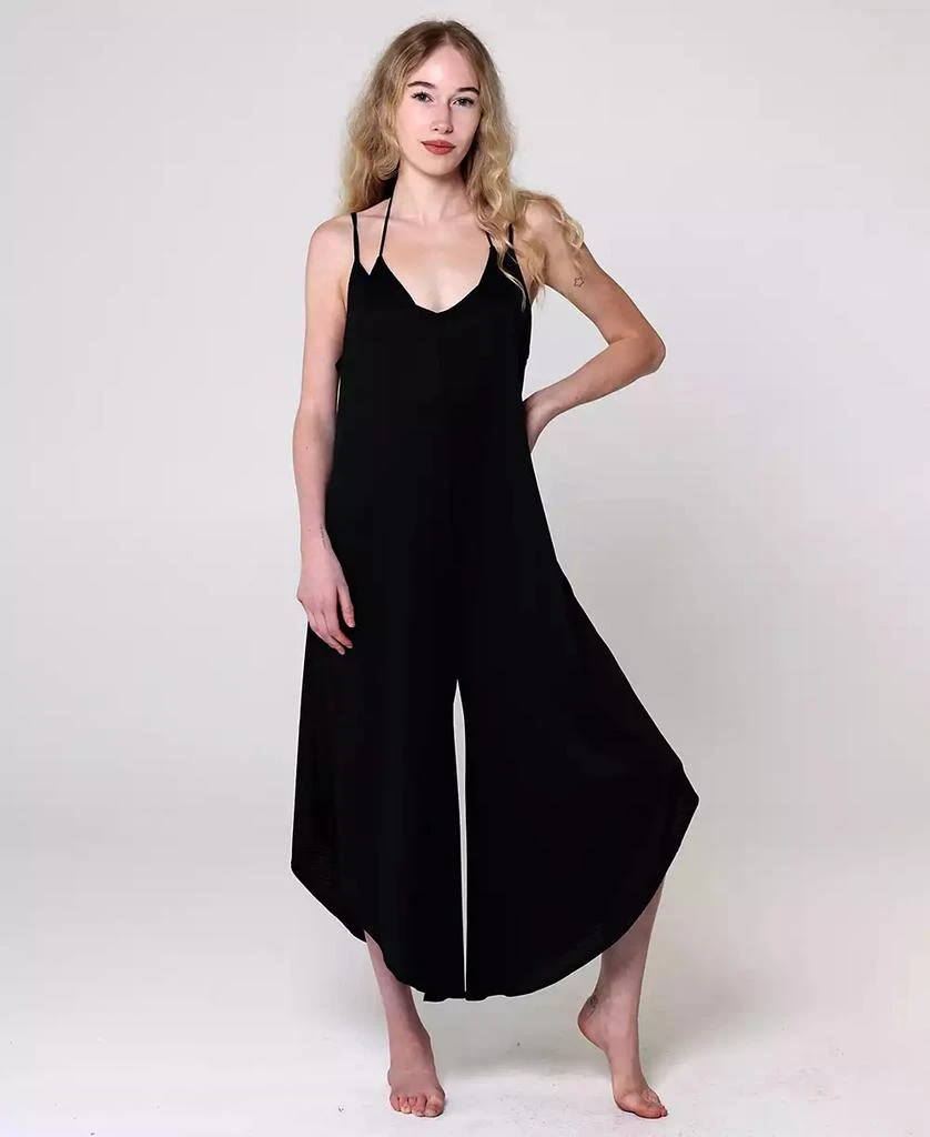 J Valdi Women's Flowy Scoop Neck Swim Jumper 1