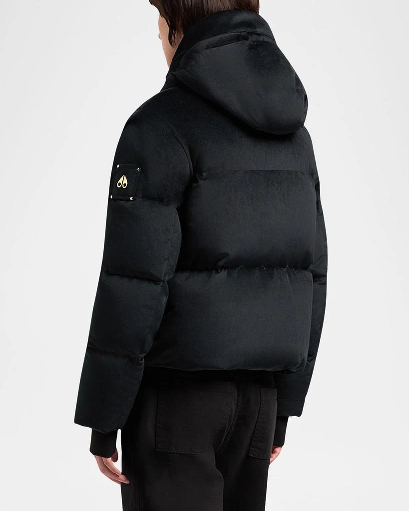 Moose Knuckles Misti Velour Puffer Jacket with Gold Hardware 6