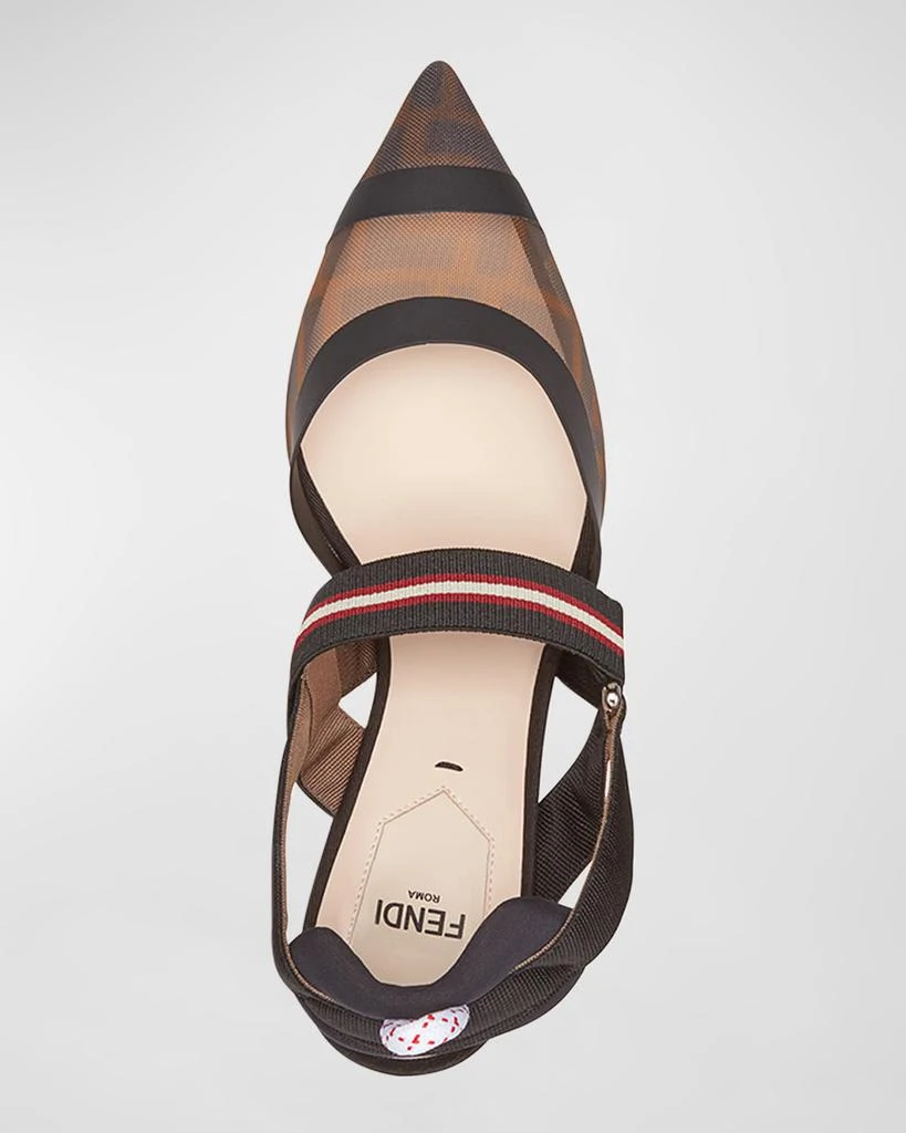 Fendi Colibri Runway Mesh FF Slingback Pumps 6