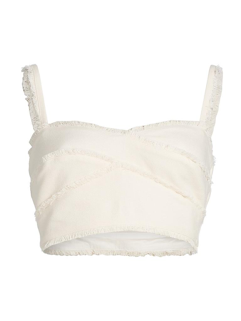 AMUR Trinity Fringe Cotton Bra Top