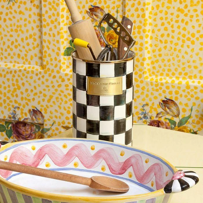 MacKenzie-Childs Courtly Check Enamel Utensil Holder 2