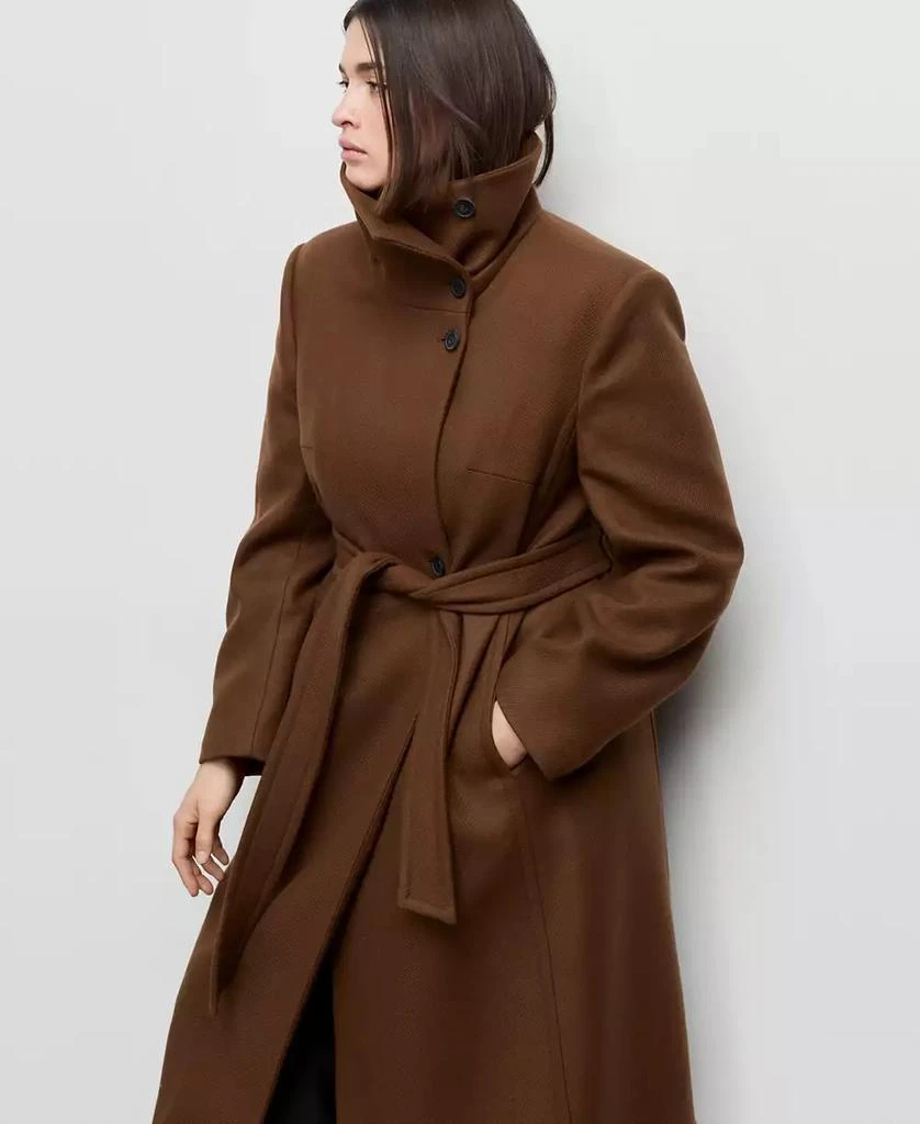 Mango Women
s Belted Manteco Wool Coat 4