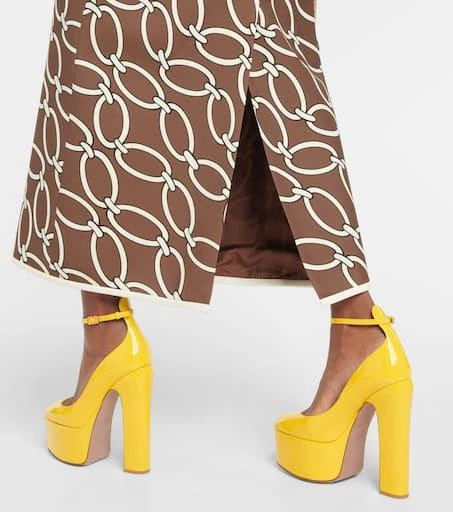 Valentino Tan-Go 155 patent leather platform pumps 7