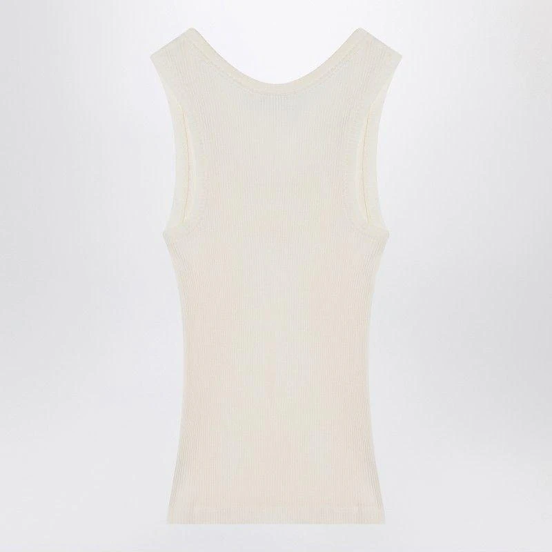 Loewe WHITE SILK TANK TOP WITH ANAGRAM LOGO 2