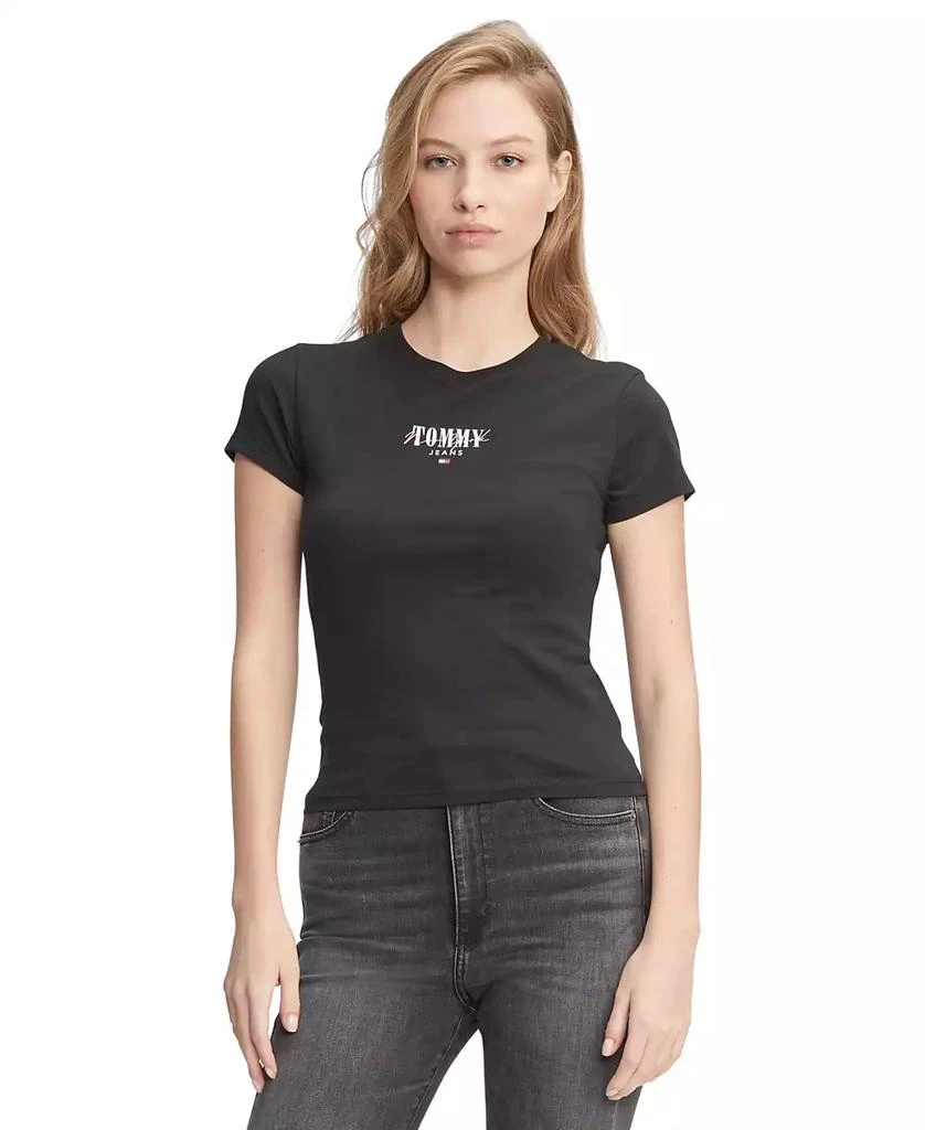 Tommy Jeans Women's Slim-Fit Essential Logo Graphic T-Shirt 1