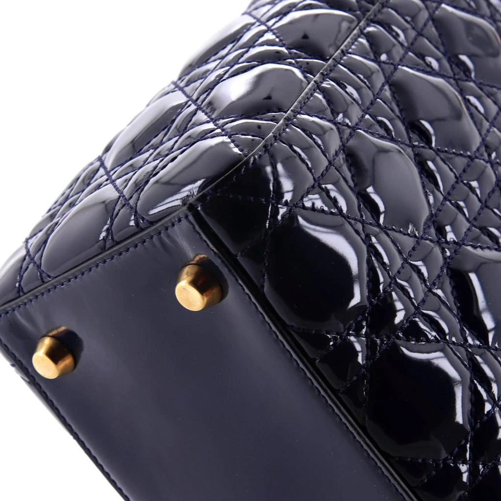 Dior Supple Lady Dior Bag Cannage Quilt Patent Medium 6