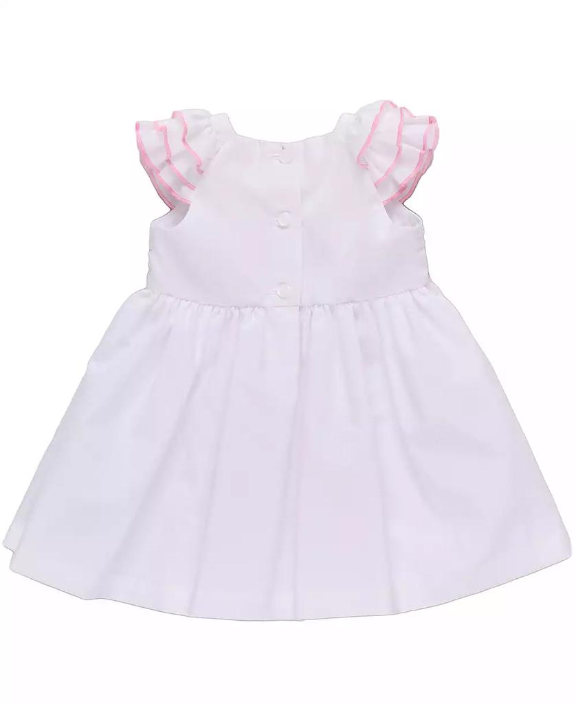 Bonnie Baby Baby Girls Smocked Flutter Sleeved Woven Check Dress