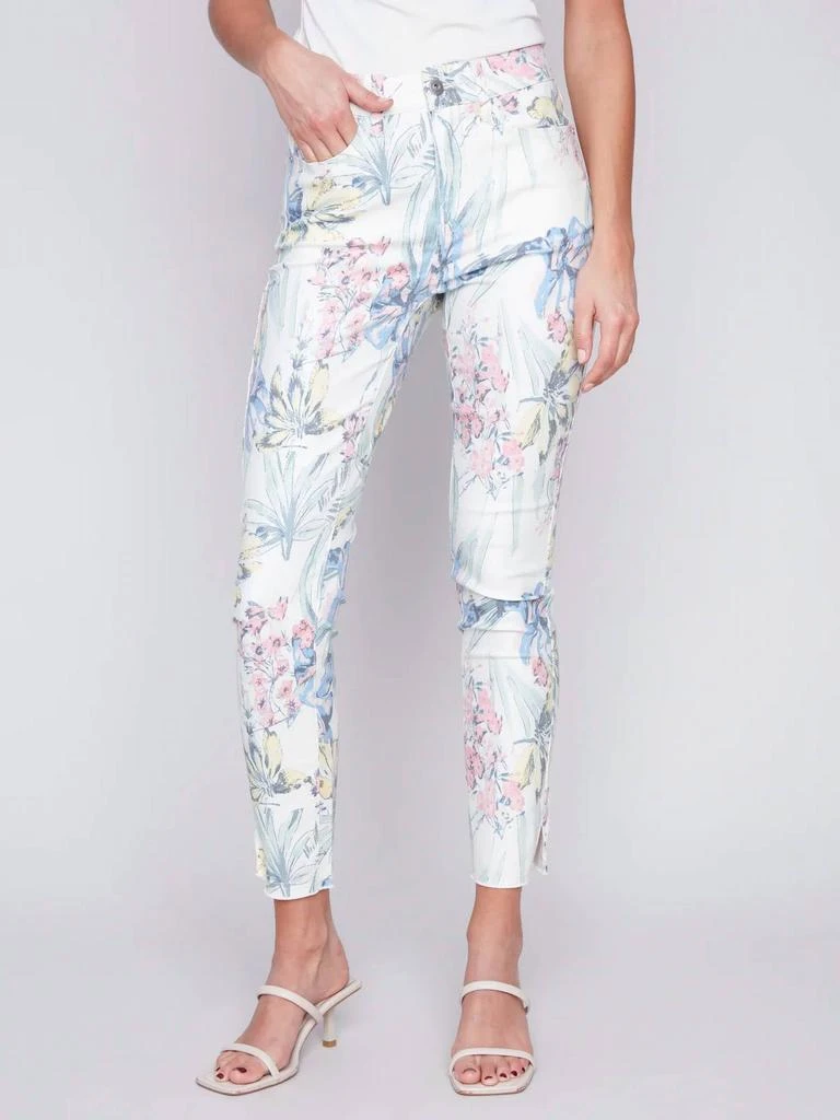 CHARLIE B Charlie B - 5-pocket Print Ankle Pant