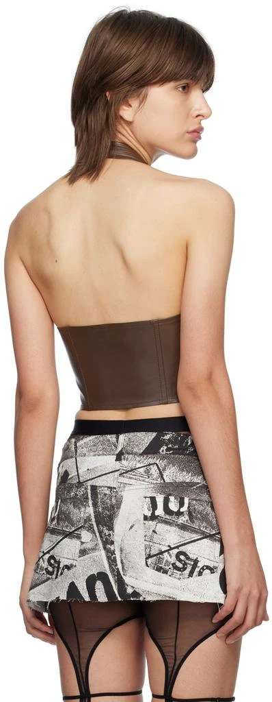 Miaou Brown Hannah Jewett Edition Mara Faux-Leather Corset 3