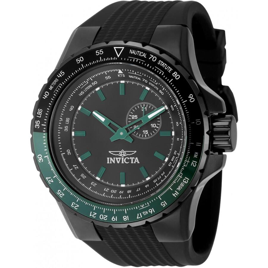 Invicta Aviator Quartz Black Dial Men's Watch 49731