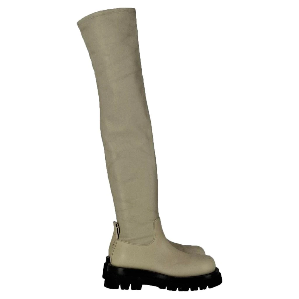 Bottega Veneta The Lug Over-The-Knee Boots in Ivory Leather 1