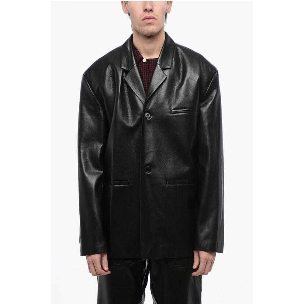 Nanushka Center Vent Faux Leather SANCO Men's Blazer