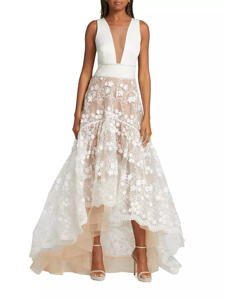 BRONX AND BANCO Fiona High-Low Lace Gown 3