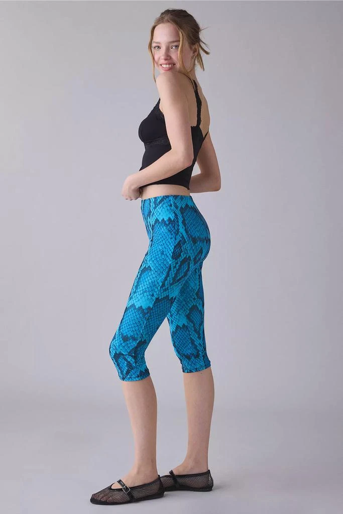 AFRM AFRM Gianna Blue Fish Snake Mesh Capri Pant