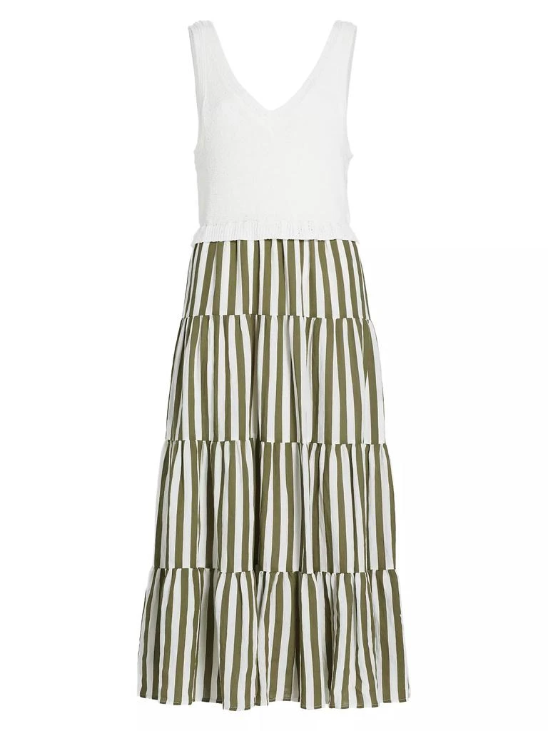 En Saison Cece Mixed-Media Midi-Dress 1