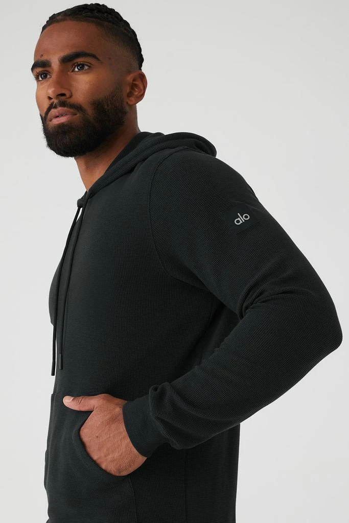 Alo Micro Waffle Fast Break Hoodie - Black 4