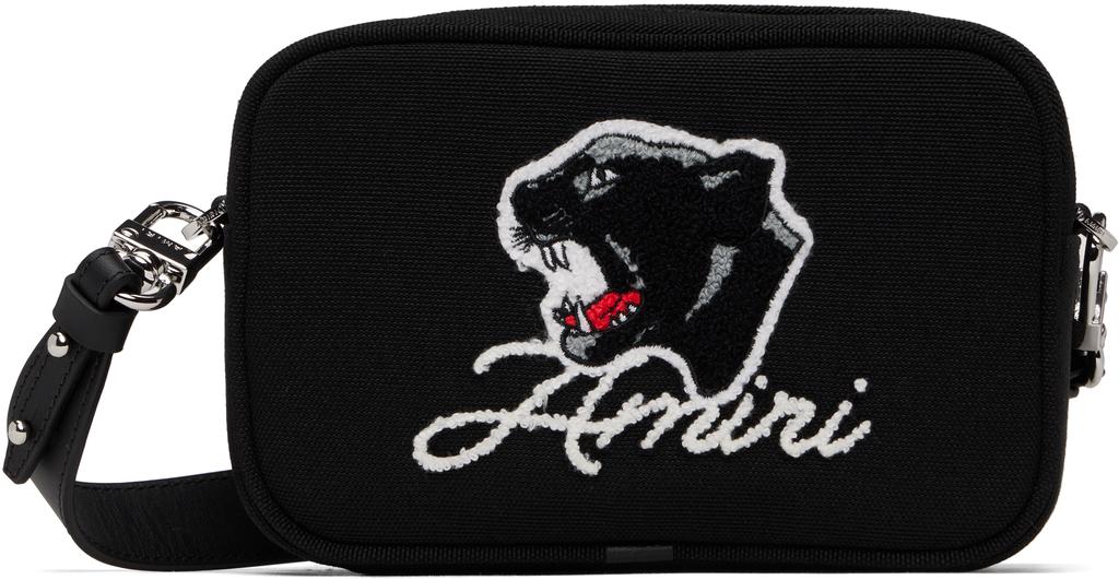 AMIRI Black Bandana Embroidered Camera Case Bag - Crossbody