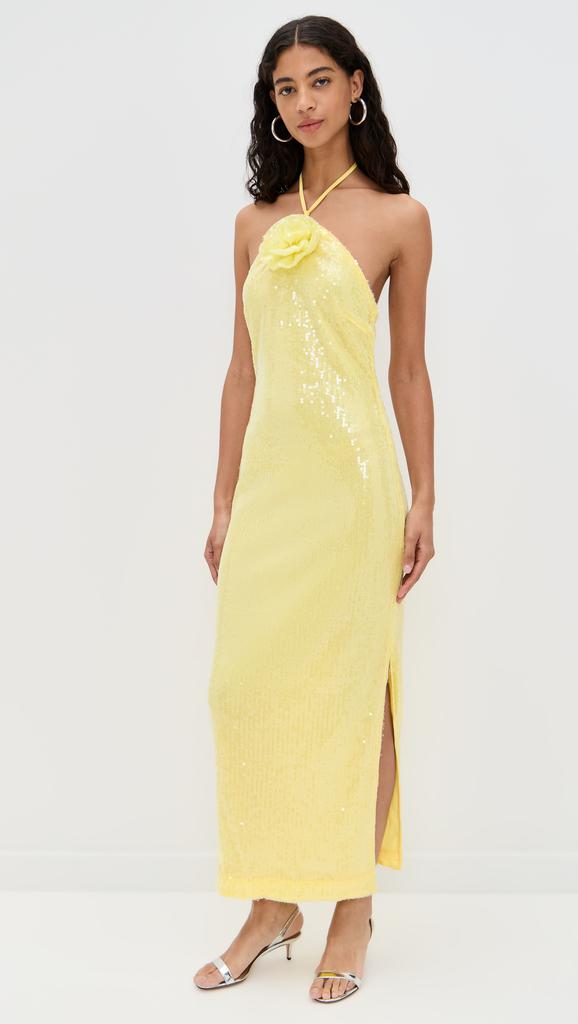 Endless Rose Rose Haltered Sequins Maxi Dress